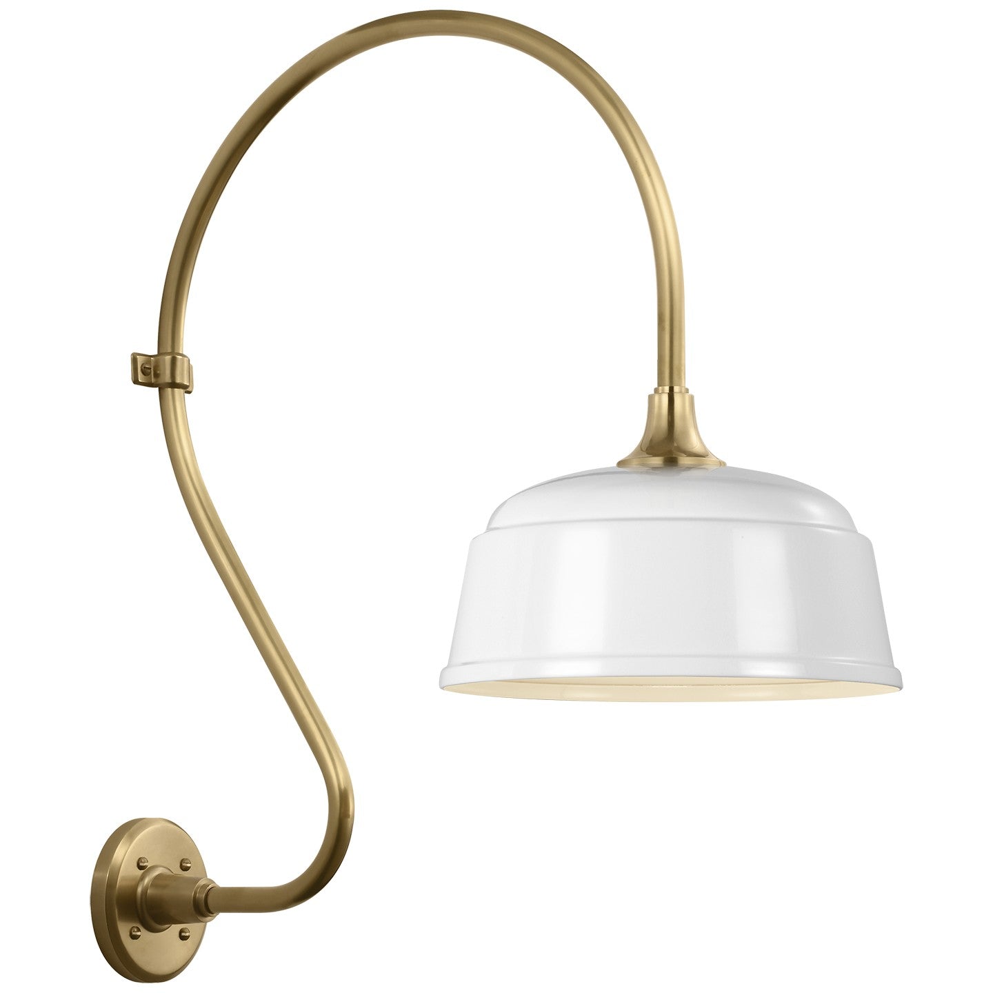 Visual Comfort Signature - TOB 2805HAB/S6-WHT - LED Barn Light - Academy Barn Light - Hand-Rubbed Antique Brass