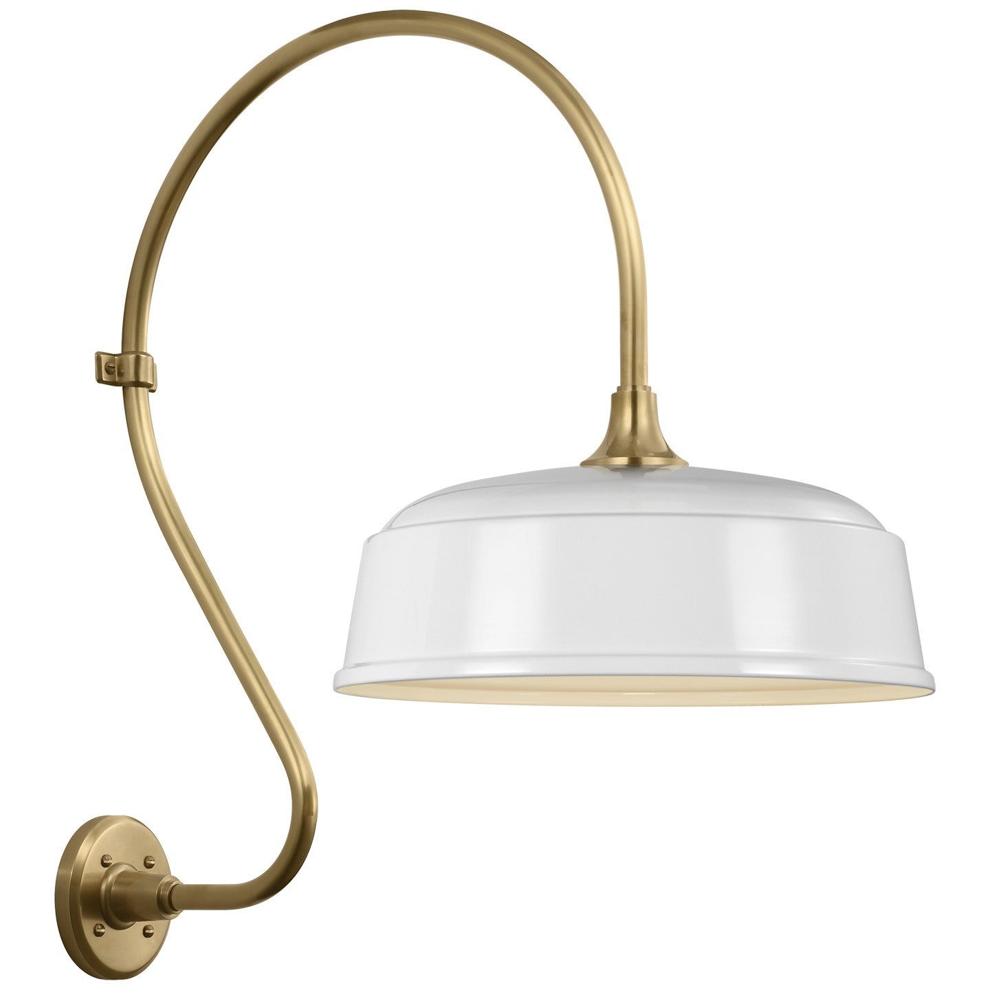 Visual Comfort Signature - TOB 2805HAB/S7-WHT - LED Barn Light - Academy Barn Light - Hand-Rubbed Antique Brass