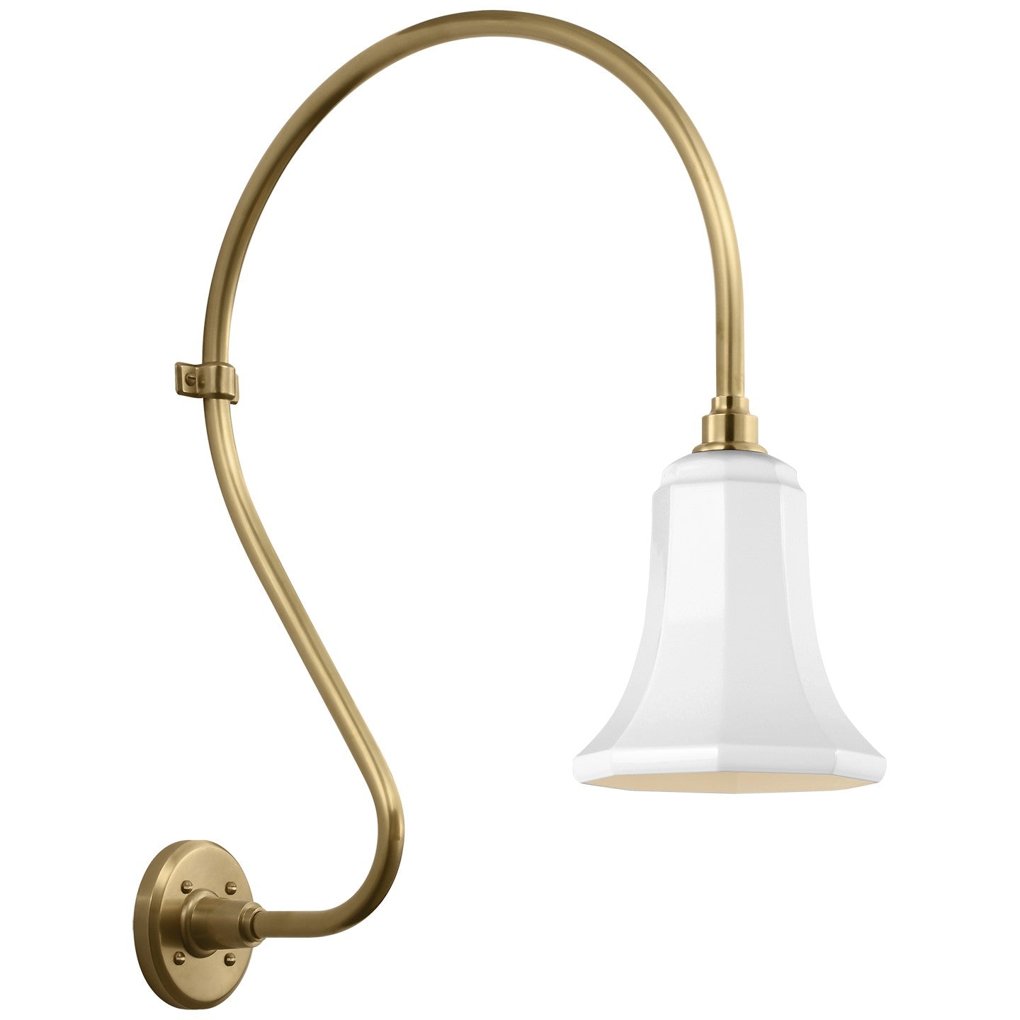 Visual Comfort Signature - TOB 2805HAB/S8-WHT - LED Barn Light - Academy Barn Light - Hand-Rubbed Antique Brass