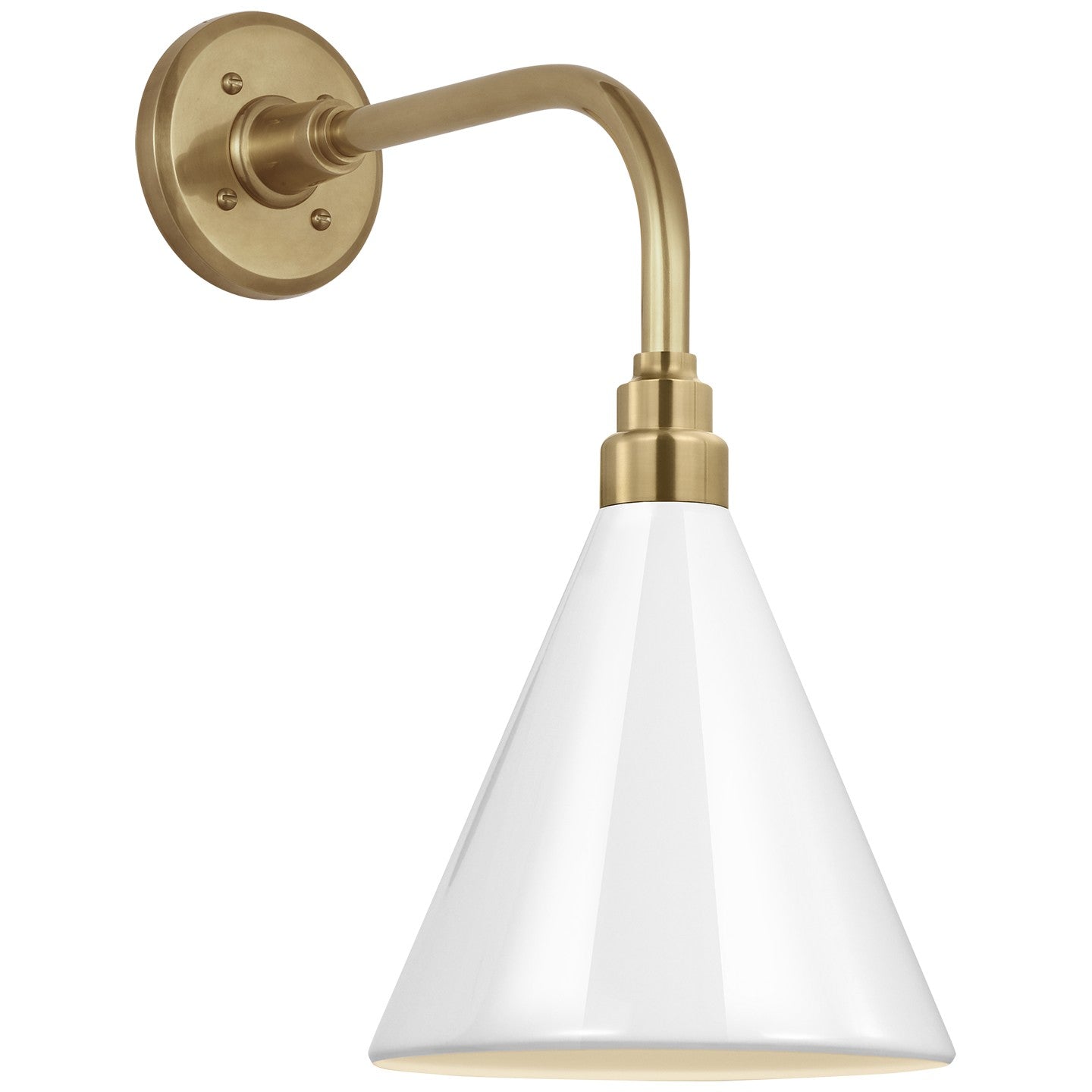 Visual Comfort Signature - TOB 2808HAB/S10-WHT - LED Barn Light - Academy Barn Light - Hand-Rubbed Antique Brass