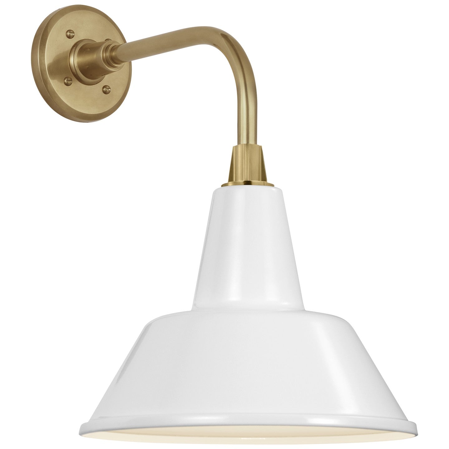 Visual Comfort Signature - TOB 2808HAB/S1-WHT - LED Barn Light - Academy Barn Light - Hand-Rubbed Antique Brass