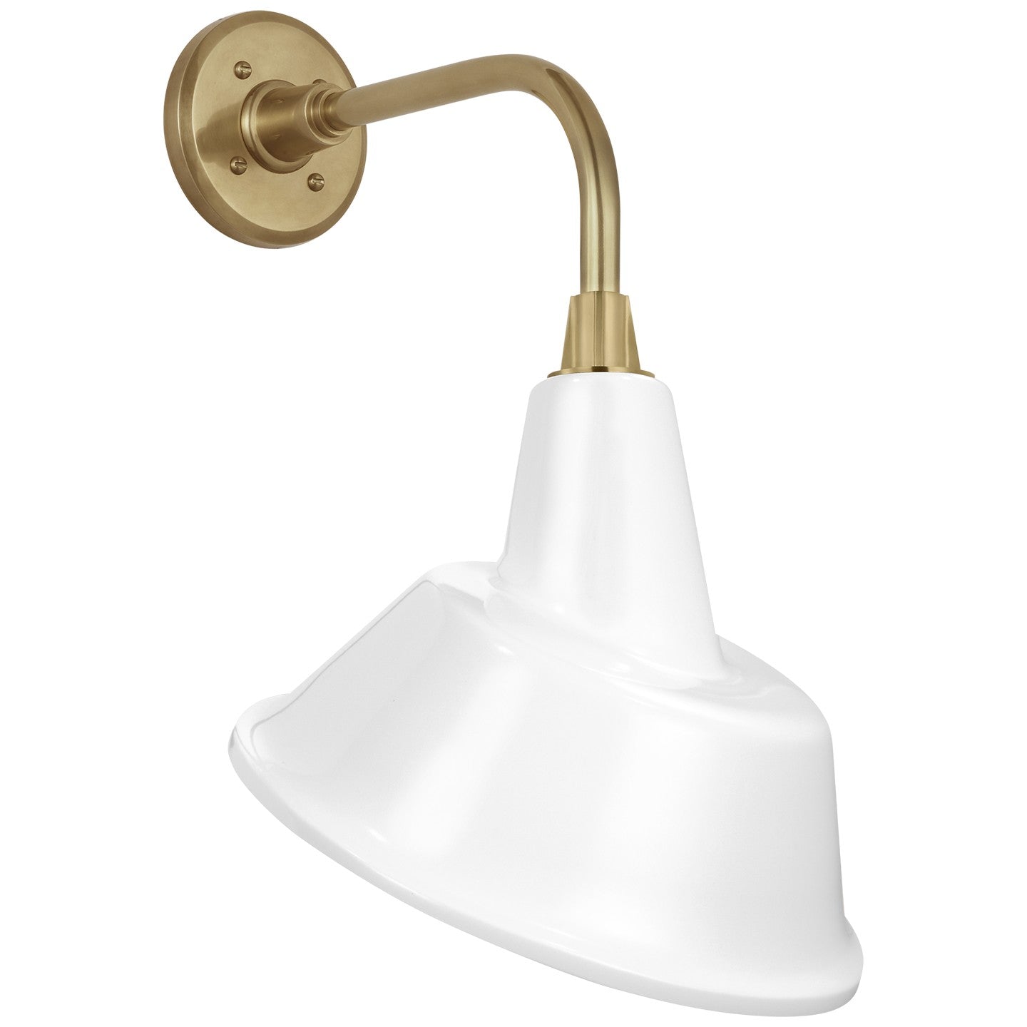 Visual Comfort Signature - TOB 2808HAB/S3-WHT - LED Barn Light - Academy Barn Light - Hand-Rubbed Antique Brass