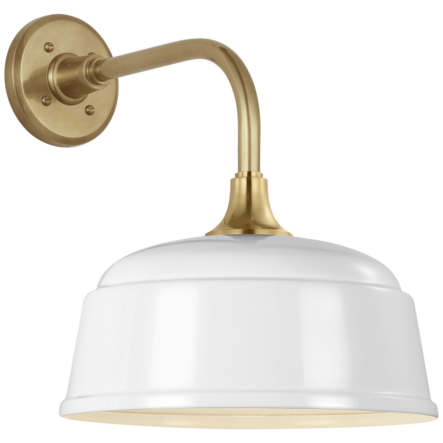 Visual Comfort Signature - TOB 2808HAB/S6-WHT - LED Barn Light - Academy Barn Light - Hand-Rubbed Antique Brass