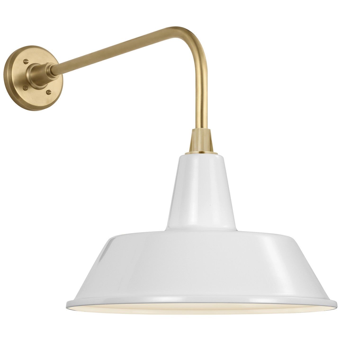 Visual Comfort Signature - TOB 2809HAB/S2-WHT - LED Barn Light - Academy Barn Light - Hand-Rubbed Antique Brass