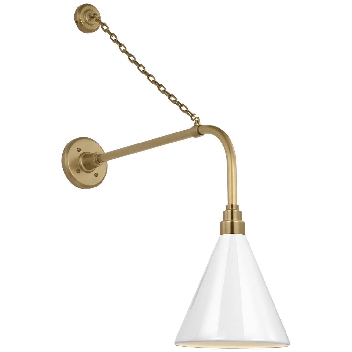 Visual Comfort Signature - TOB 2810HAB/S10-WHT - LED Barn Light - Academy Barn Light - Hand-Rubbed Antique Brass