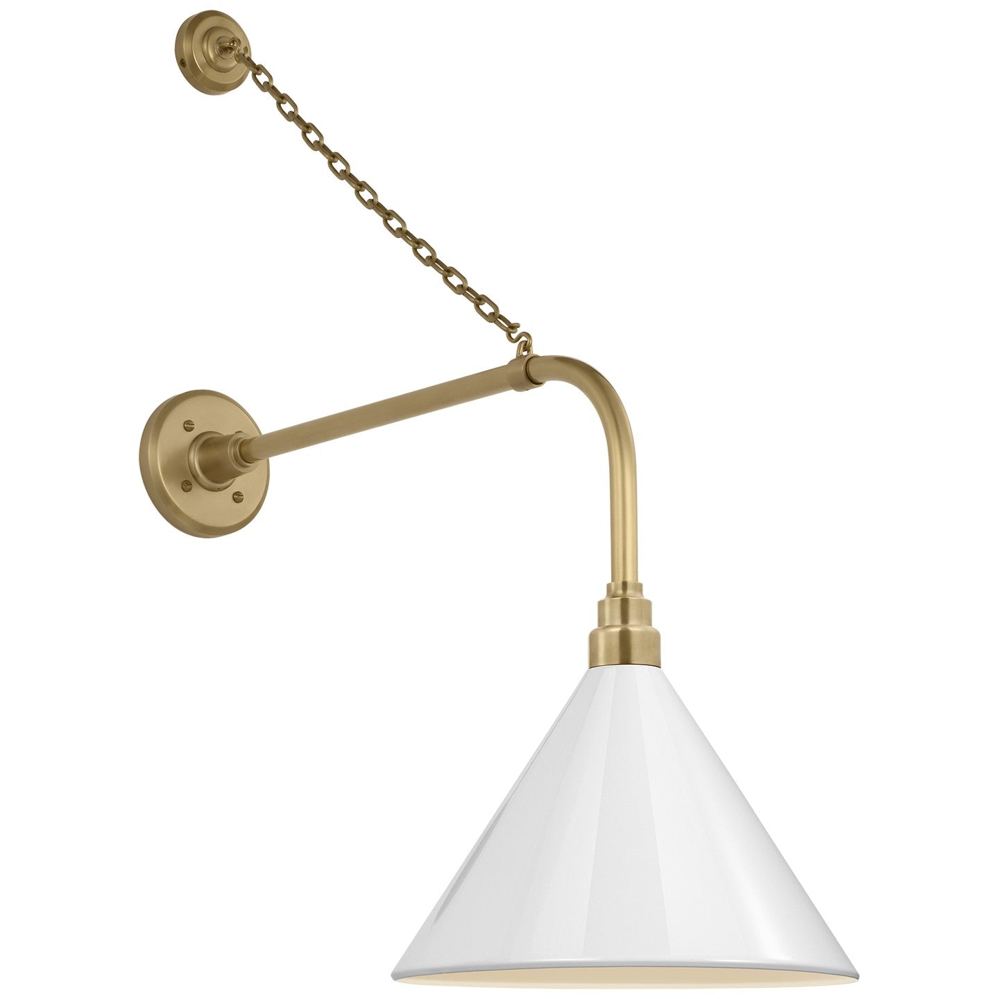 Visual Comfort Signature - TOB 2810HAB/S11-WHT - LED Barn Light - Academy Barn Light - Hand-Rubbed Antique Brass