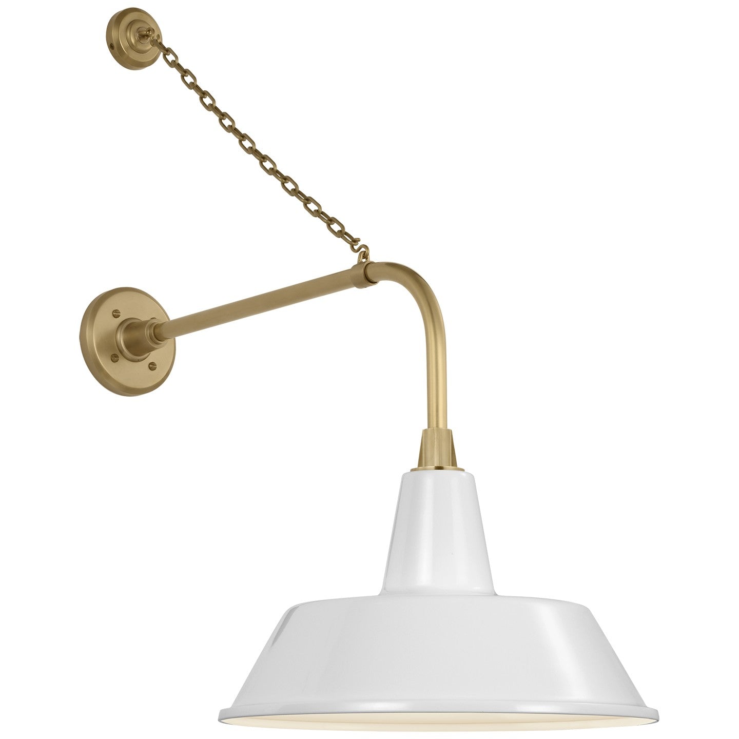 Visual Comfort Signature - TOB 2810HAB/S2-WHT - LED Barn Light - Academy Barn Light - Hand-Rubbed Antique Brass