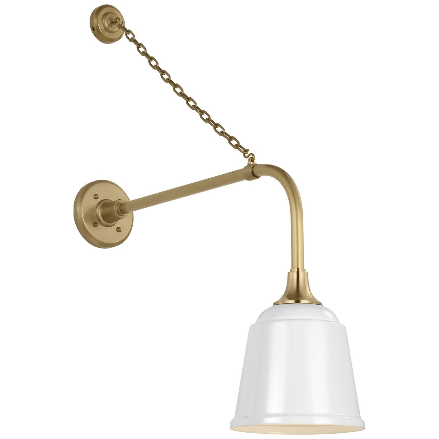 Visual Comfort Signature - TOB 2810HAB/S5-WHT - LED Barn Light - Academy Barn Light - Hand-Rubbed Antique Brass