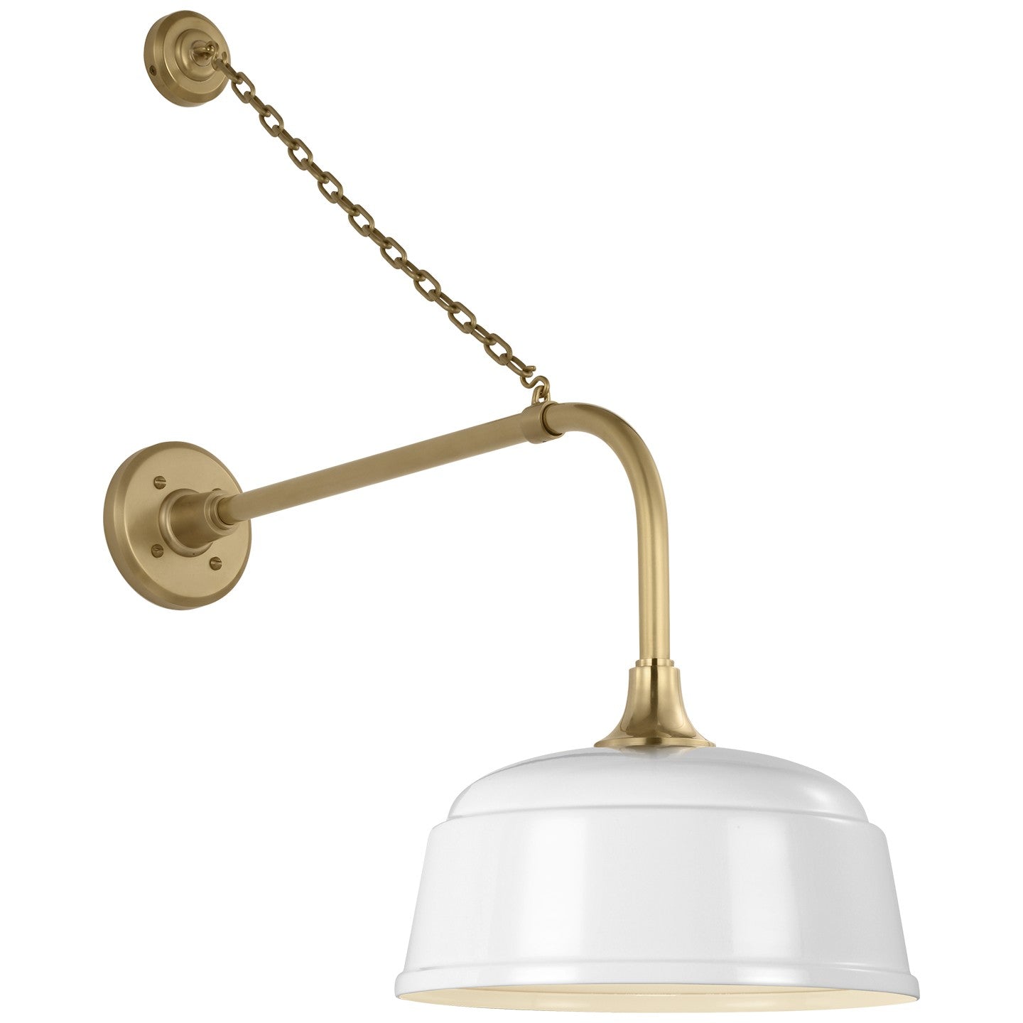 Visual Comfort Signature - TOB 2810HAB/S6-WHT - LED Barn Light - Academy Barn Light - Hand-Rubbed Antique Brass