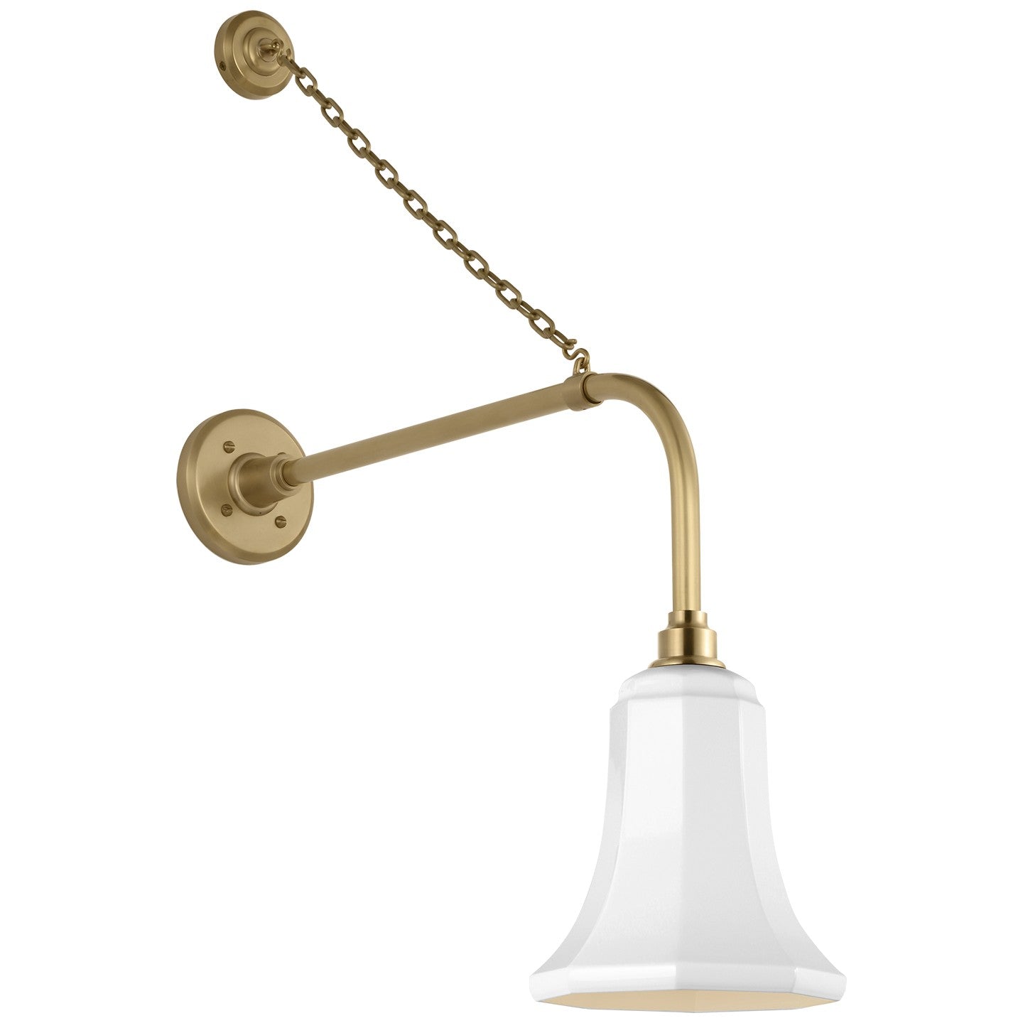 Visual Comfort Signature - TOB 2810HAB/S8-WHT - LED Barn Light - Academy Barn Light - Hand-Rubbed Antique Brass