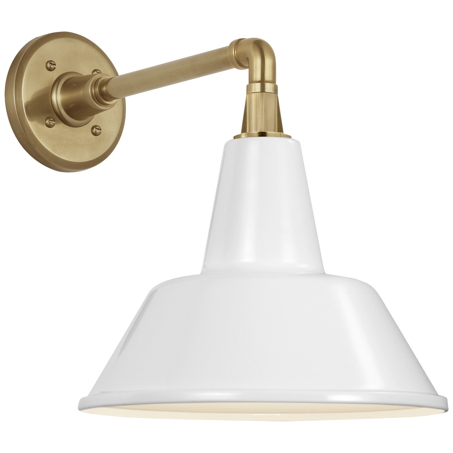Visual Comfort Signature - TOB 2811HAB/S1-WHT - LED Barn Light - Academy Barn Light - Hand-Rubbed Antique Brass