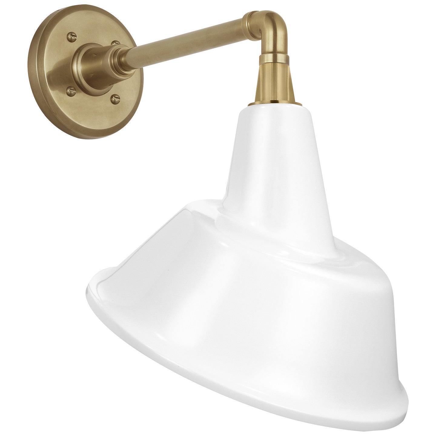 Visual Comfort Signature - TOB 2811HAB/S3-WHT - LED Barn Light - Academy Barn Light - Hand-Rubbed Antique Brass