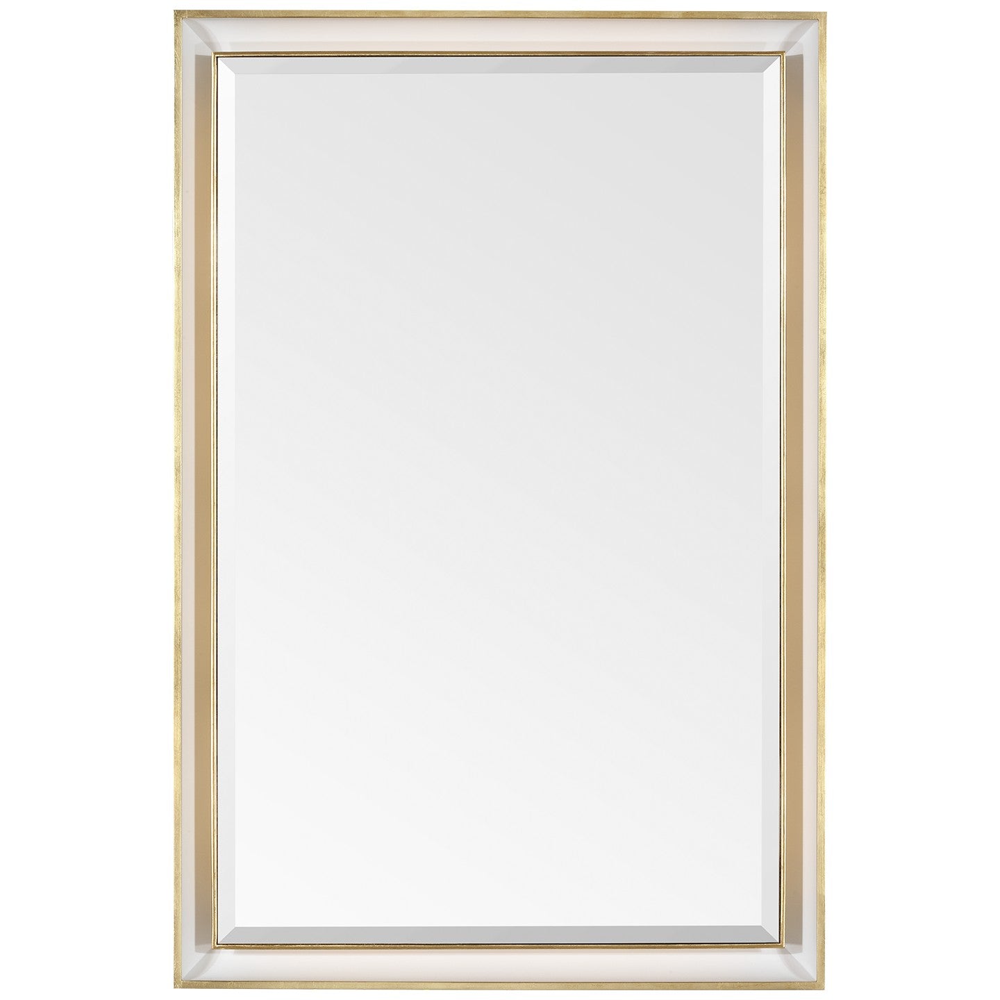 Visual Comfort Signature - TOB 2965WHT/G - LED Mirror - Tricia - Matte White and Gild