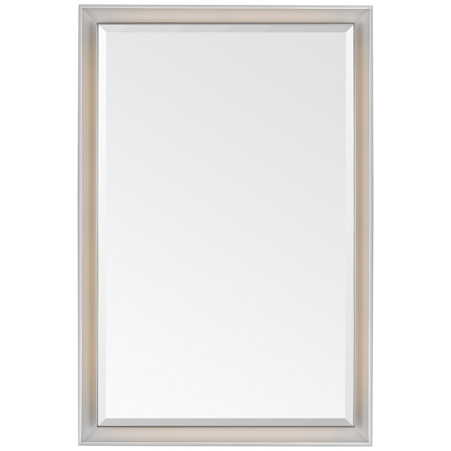 Visual Comfort Signature - TOB 2965WHT/PN - LED Mirror - Tricia - Matte White and Polished Nickel
