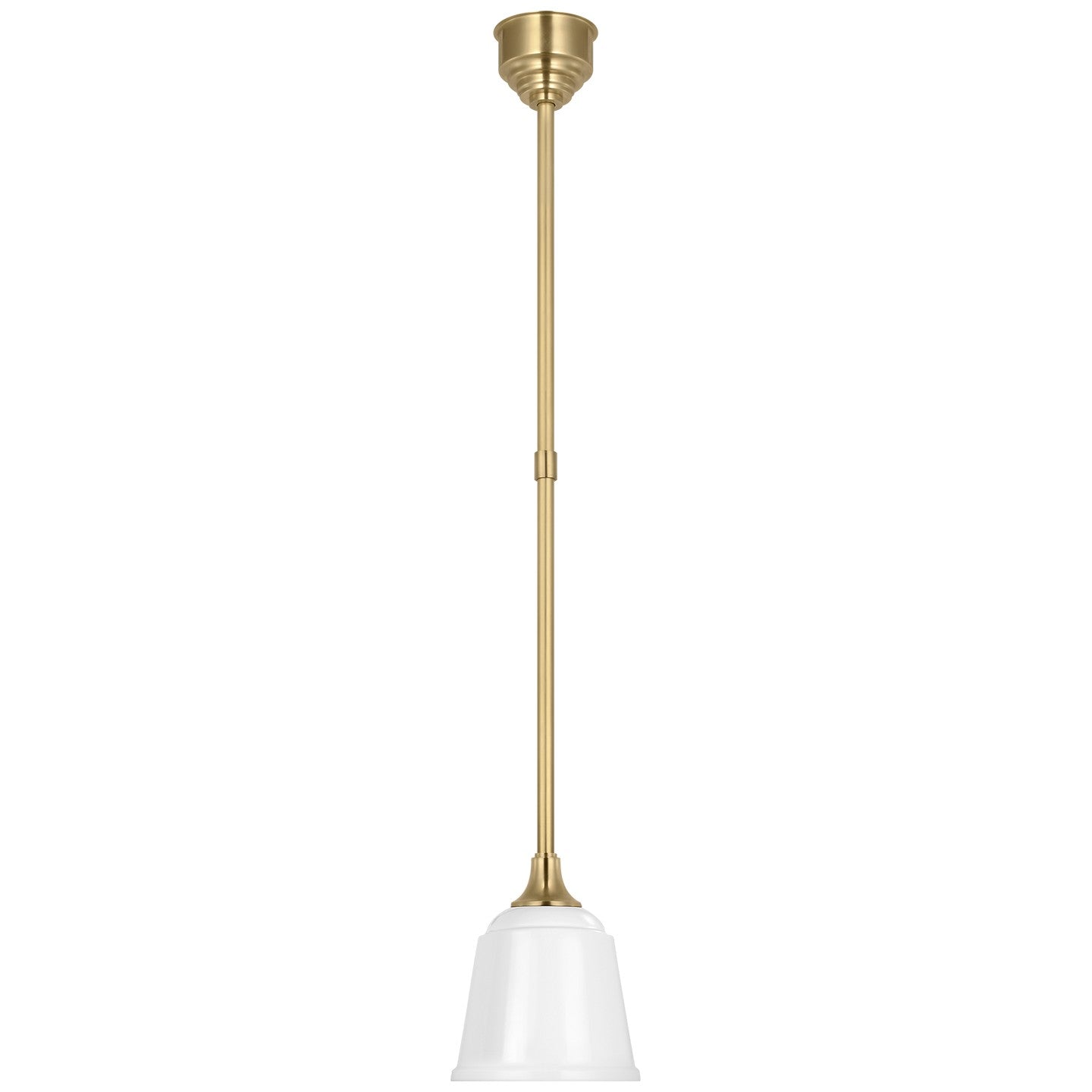 Visual Comfort Signature - TOB 5810HAB-WHT - LED Pendant - Academy Barn Light - Hand-Rubbed Antique Brass