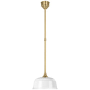 Visual Comfort Signature - TOB 5811HAB-WHT - LED Pendant - Academy Barn Light - Hand-Rubbed Antique Brass