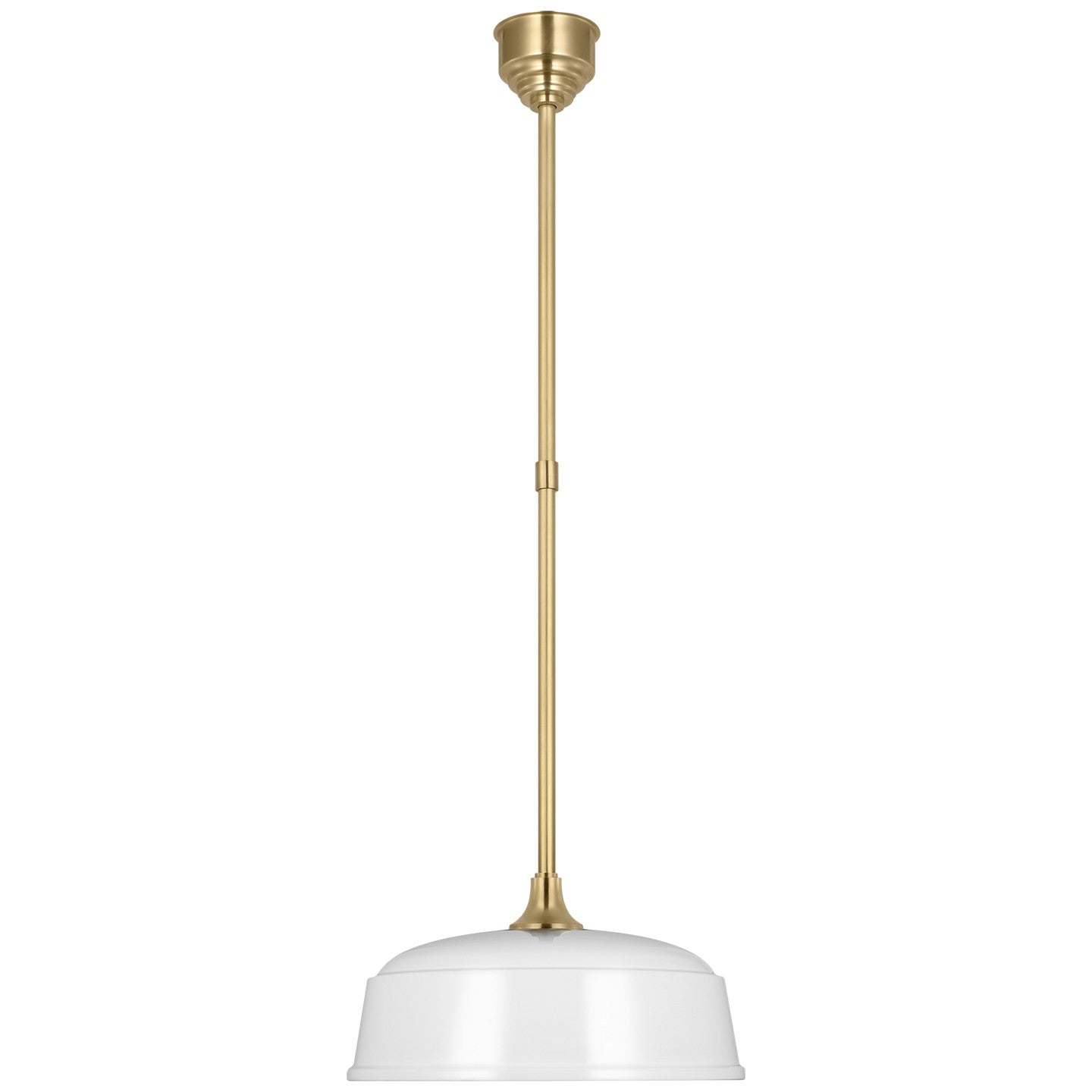 Visual Comfort Signature - TOB 5812HAB-WHT - LED Pendant - Academy Barn Light - Hand-Rubbed Antique Brass
