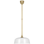 Visual Comfort Signature - TOB 5812HAB-WHT - LED Pendant - Academy Barn Light - Hand-Rubbed Antique Brass