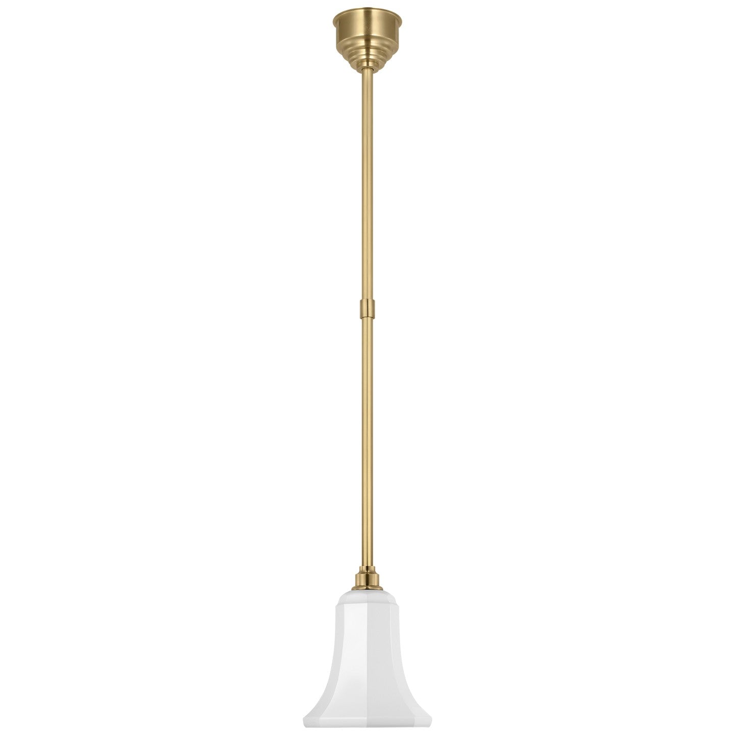 Visual Comfort Signature - TOB 5815HAB-WHT - LED Pendant - Academy Barn Light - Hand-Rubbed Antique Brass