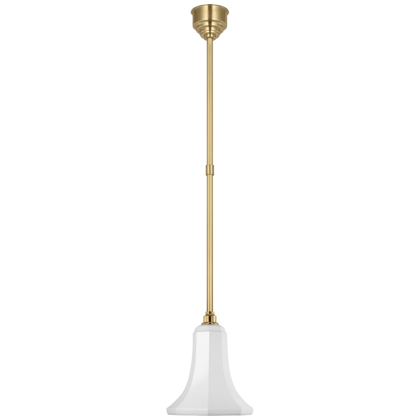 Visual Comfort Signature - TOB 5816HAB-WHT - LED Pendant - Academy Barn Light - Hand-Rubbed Antique Brass