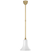 Visual Comfort Signature - TOB 5816HAB-WHT - LED Pendant - Academy Barn Light - Hand-Rubbed Antique Brass