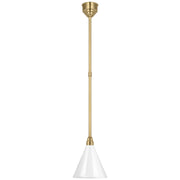 Visual Comfort Signature - TOB 5818HAB-WHT - LED Pendant - Academy Barn Light - Hand-Rubbed Antique Brass
