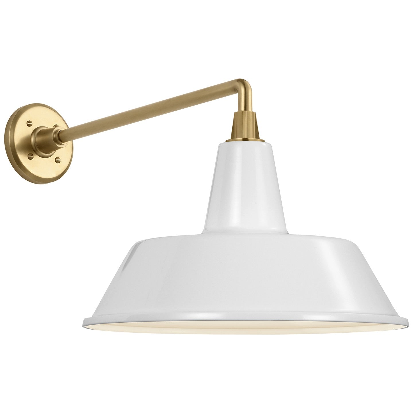 Visual Comfort Signature - TOB 2812HAB/S2-WHT - LED Barn Light - Academy Barn Light - Hand-Rubbed Antique Brass