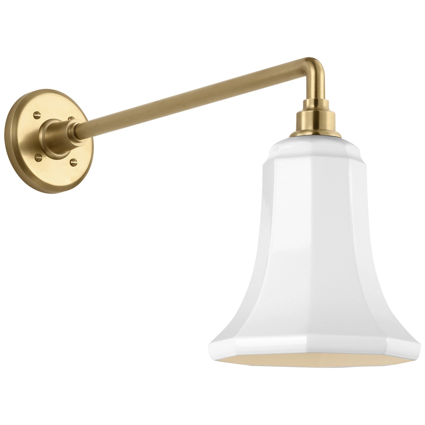 Visual Comfort Signature - TOB 2812HAB/S8-WHT - LED Barn Light - Academy Barn Light - Hand-Rubbed Antique Brass