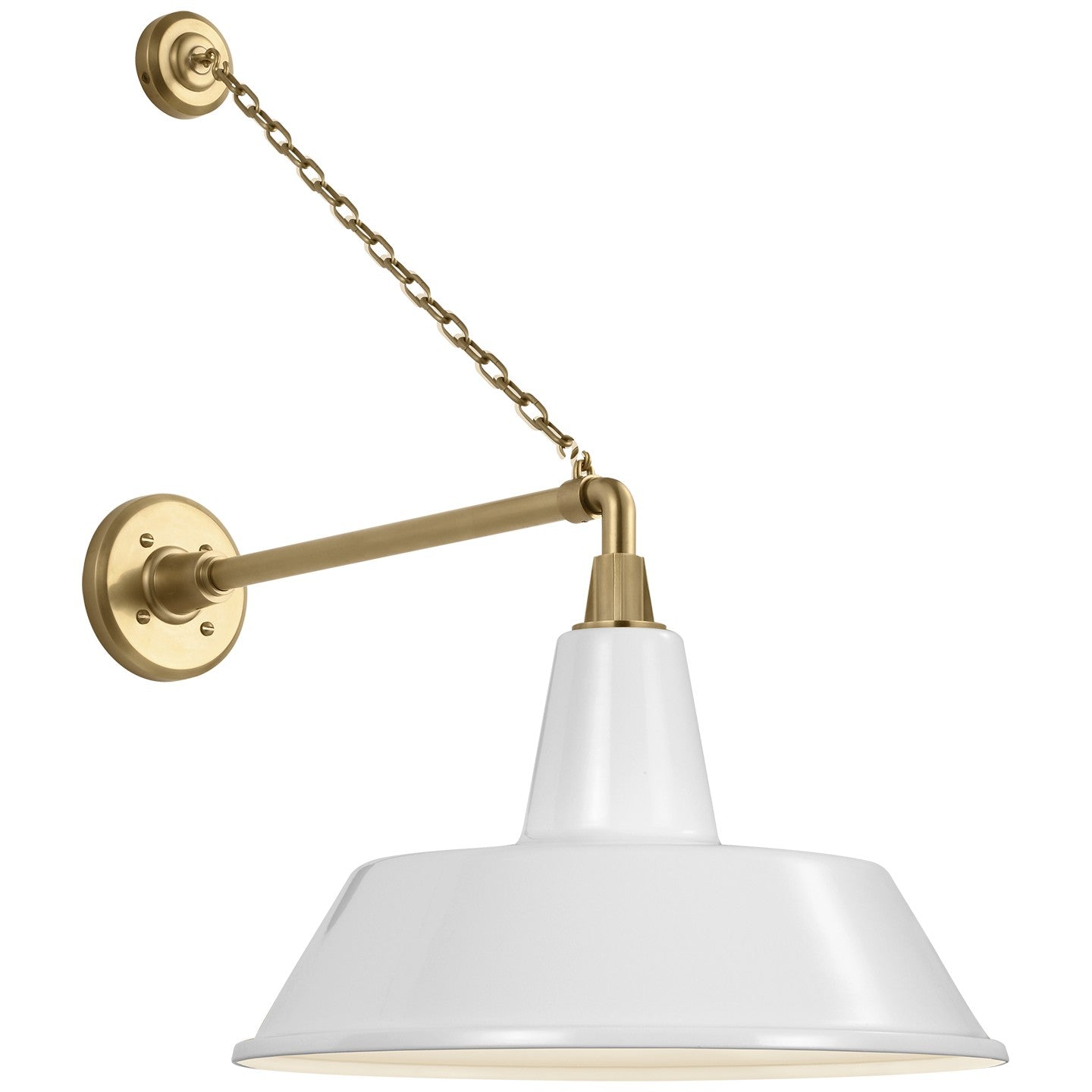 Visual Comfort Signature - TOB 2813HAB/S2-WHT - LED Barn Light - Academy Barn Light - Hand-Rubbed Antique Brass