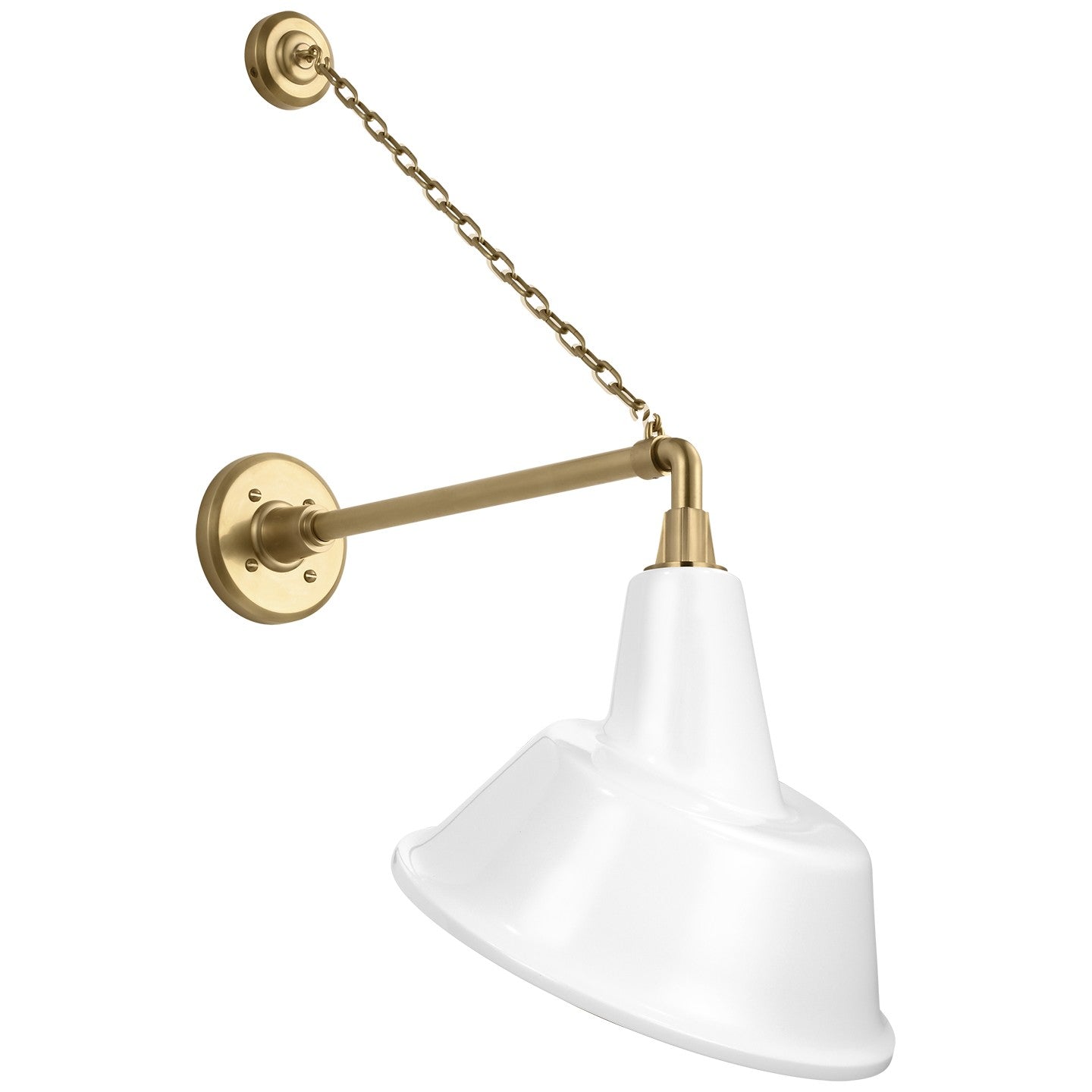 Visual Comfort Signature - TOB 2813HAB/S3-WHT - LED Barn Light - Academy Barn Light - Hand-Rubbed Antique Brass