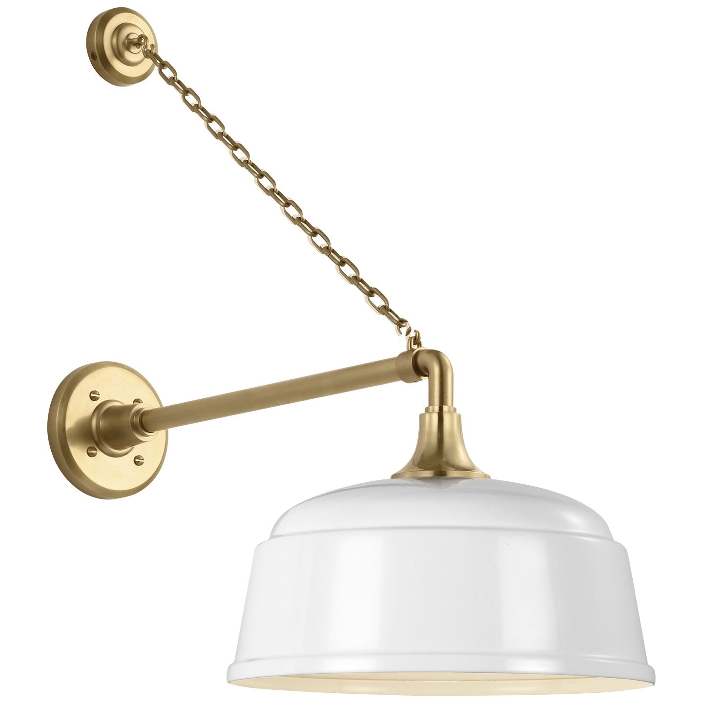 Visual Comfort Signature - TOB 2813HAB/S6-WHT - LED Barn Light - Academy Barn Light - Hand-Rubbed Antique Brass