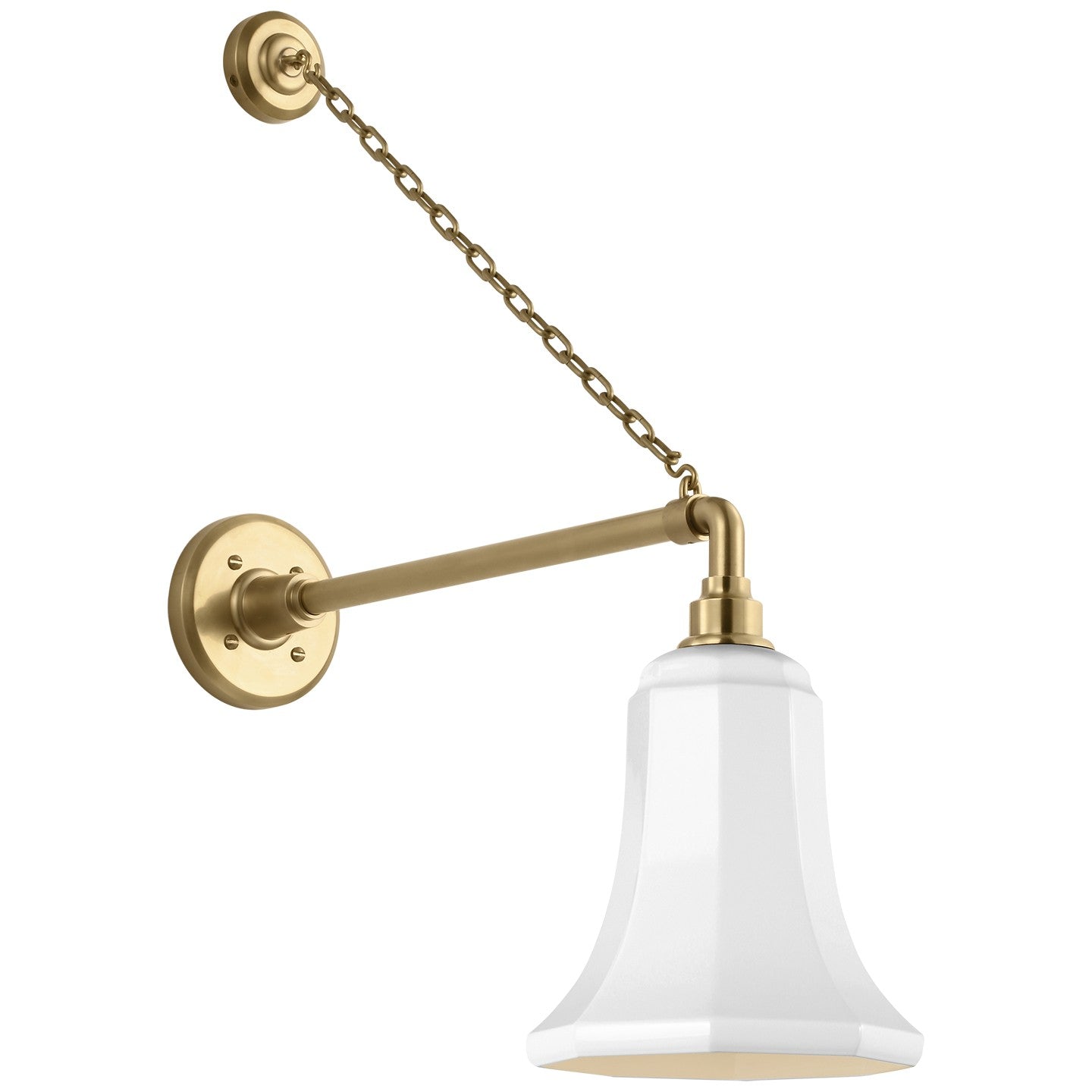 Visual Comfort Signature - TOB 2813HAB/S8-WHT - LED Barn Light - Academy Barn Light - Hand-Rubbed Antique Brass