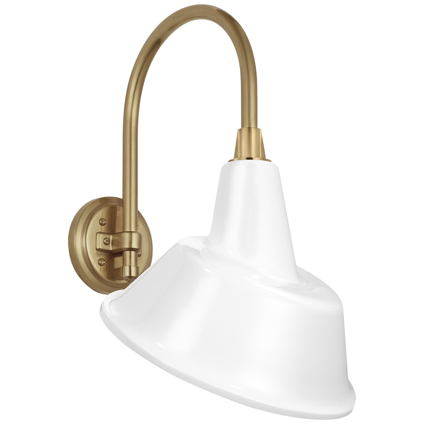 Visual Comfort Signature - TOB 2814HAB/S3-WHT - LED Barn Light - Academy Barn Light - Hand-Rubbed Antique Brass