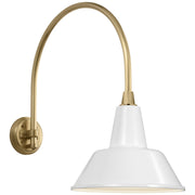 Visual Comfort Signature - TOB 2815HAB/S1-WHT - LED Barn Light - Academy Barn Light - Hand-Rubbed Antique Brass