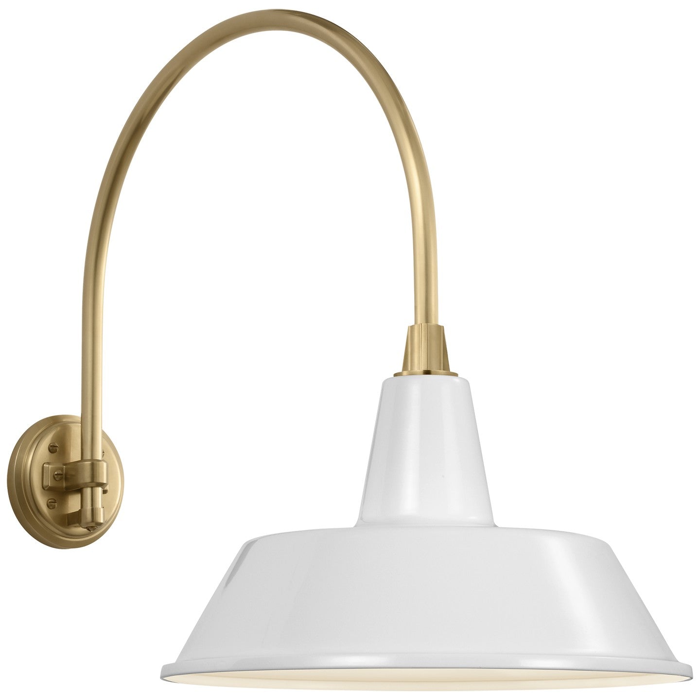 Visual Comfort Signature - TOB 2815HAB/S2-WHT - LED Barn Light - Academy Barn Light - Hand-Rubbed Antique Brass