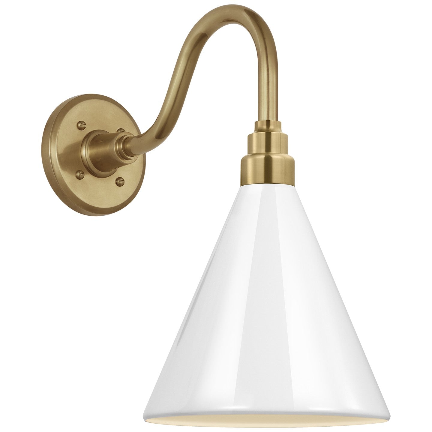Visual Comfort Signature - TOB 2816HAB/S10-WHT - LED Barn Light - Academy Barn Light - Hand-Rubbed Antique Brass