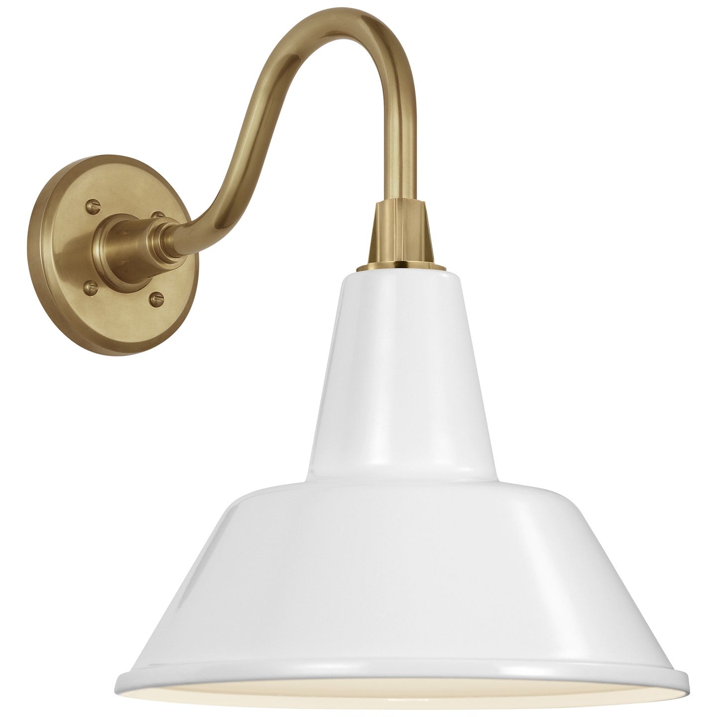 Visual Comfort Signature - TOB 2816HAB/S1-WHT - LED Barn Light - Academy Barn Light - Hand-Rubbed Antique Brass