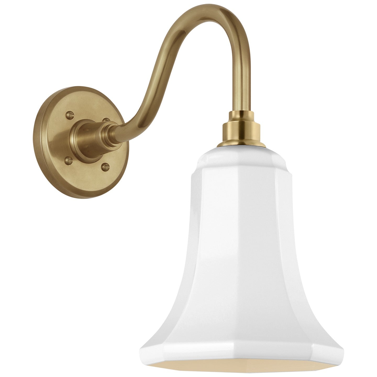 Visual Comfort Signature - TOB 2816HAB/S8-WHT - LED Barn Light - Academy Barn Light - Hand-Rubbed Antique Brass