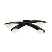 Arteriors - DFC26 - LED Flush Mount - Axia - Blackened Iron/Matte Opal