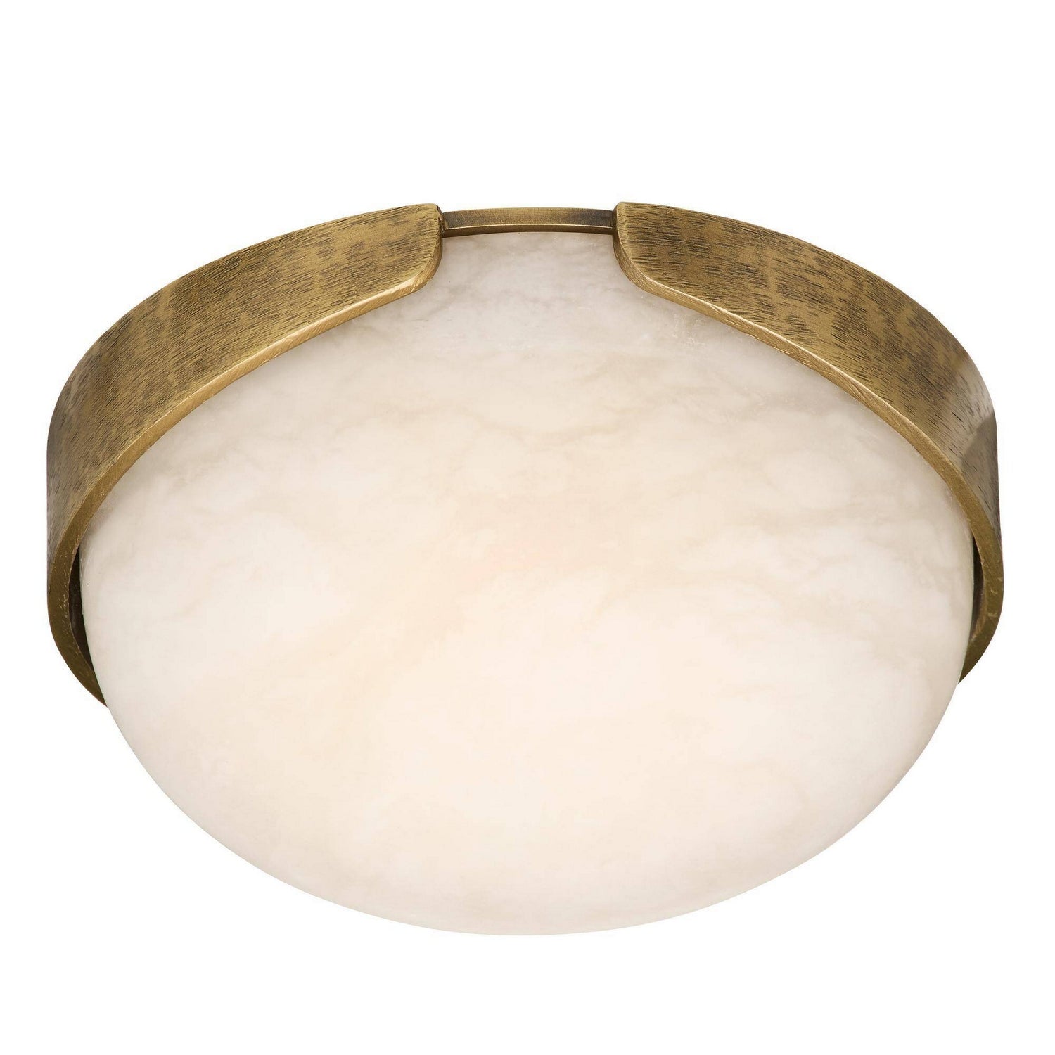 Arteriors - DFC30 - LED Flush Mount - Elara - White/Antique Brass