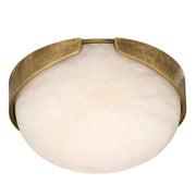 Arteriors - DFC30 - LED Flush Mount - Elara - White/Antique Brass