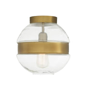 Arteriors - DFI12 - One Light Flush Mount - Garrison - Clear/Antique Brass