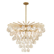 Arteriors - DLC47 - 12 Light Chandelier - Jacqueline - Amber/Antique Brass