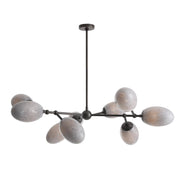 Arteriors - DLC48 - Nine Light Chandelier - Celeste - Glacier Swirl/English Bronze