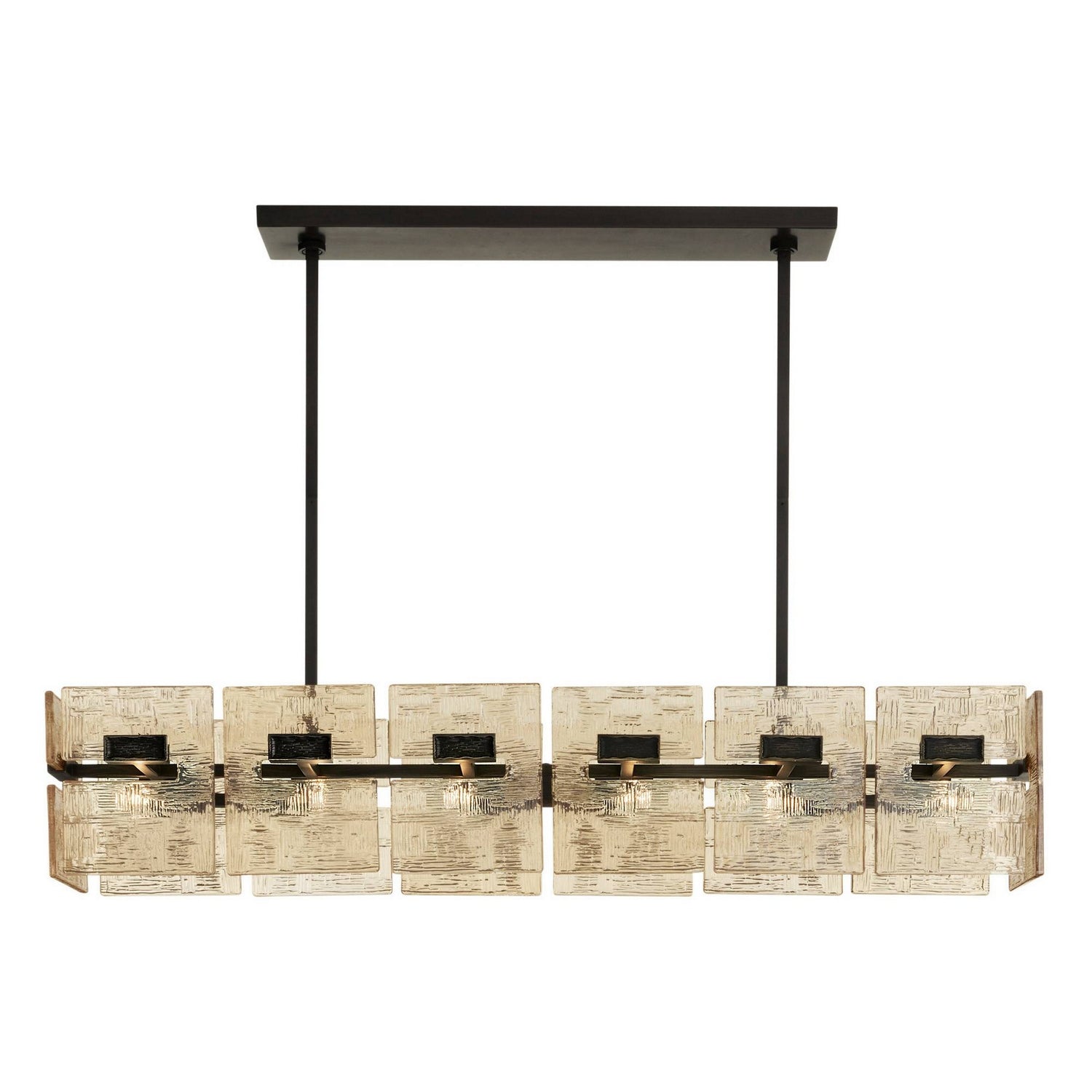 Arteriors - DLC49 - Six Light Linear Chandelier - Vetrina - Molten Umber/English Bronze