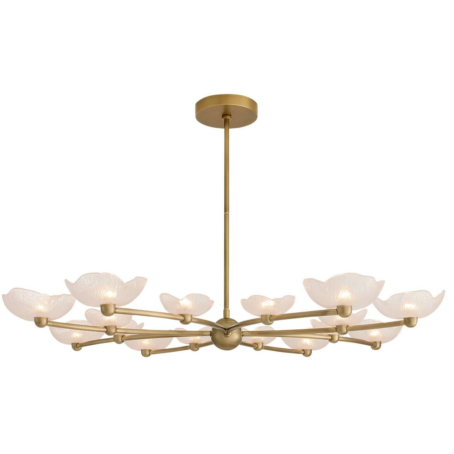 Arteriors - DLC51 - LED Chandelier - Fleurana - Frosted/Antique Brass