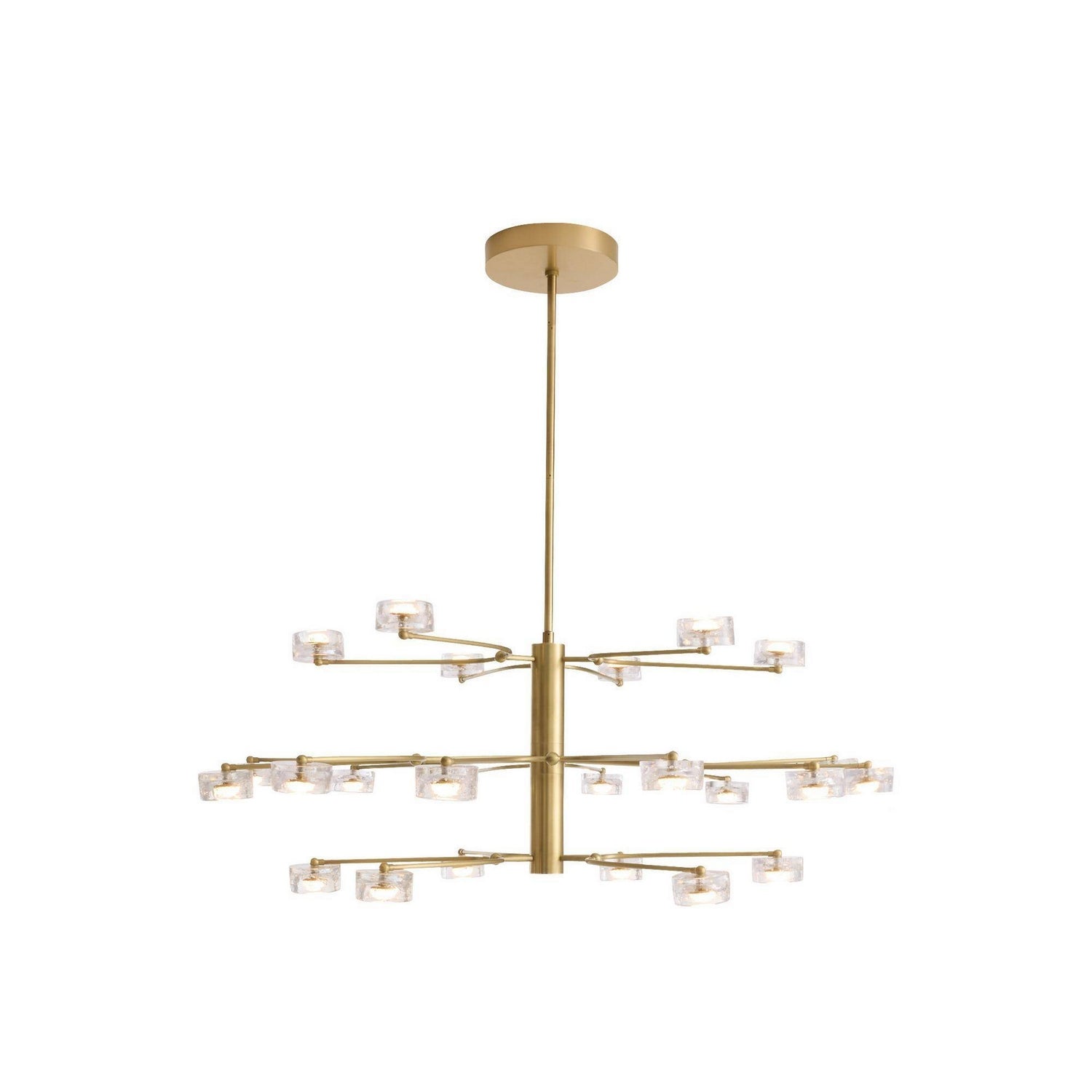 Arteriors - DLC54 - LED Chandelier - Glacielle - Clear/Antique Brass