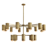 Arteriors - DLC55 - 20 Light Chandelier - Loryn - Antique Brass/White