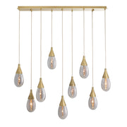 Arteriors - DLC56 - Nine Light Chandelier - Giselle - Smoke Luster/Antique Brass