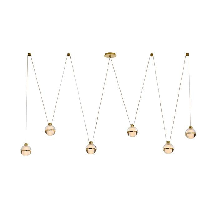 Arteriors - DLC57 - LED Chandelier - Noble - Clear/Antique Brass
